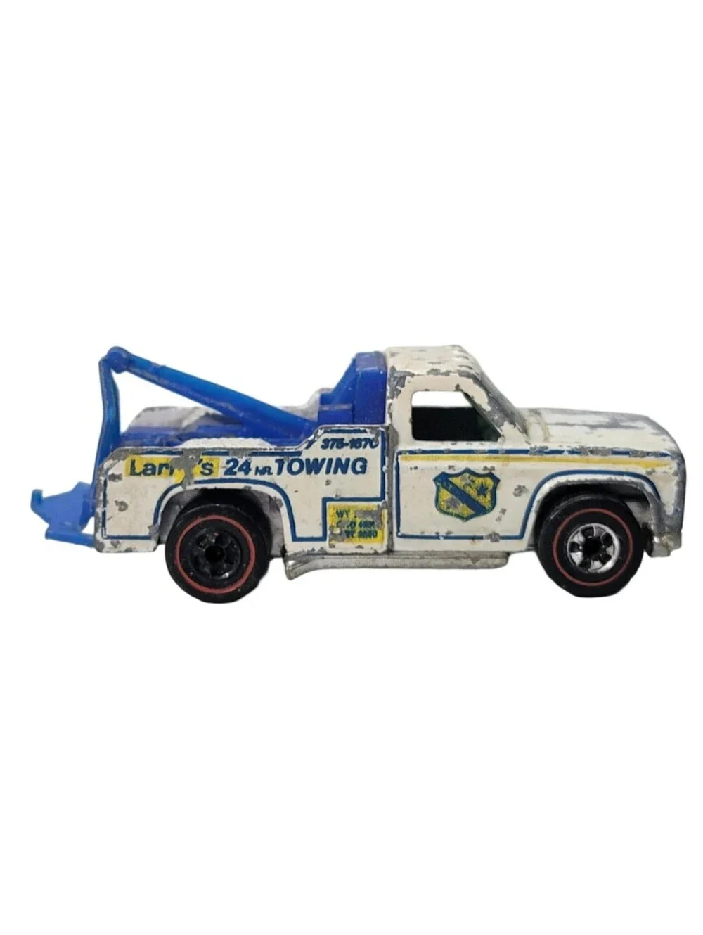 Vintage 1974 Hot Wheels Redline LARRY’s 24 Hr Tow Truck Hong Kong